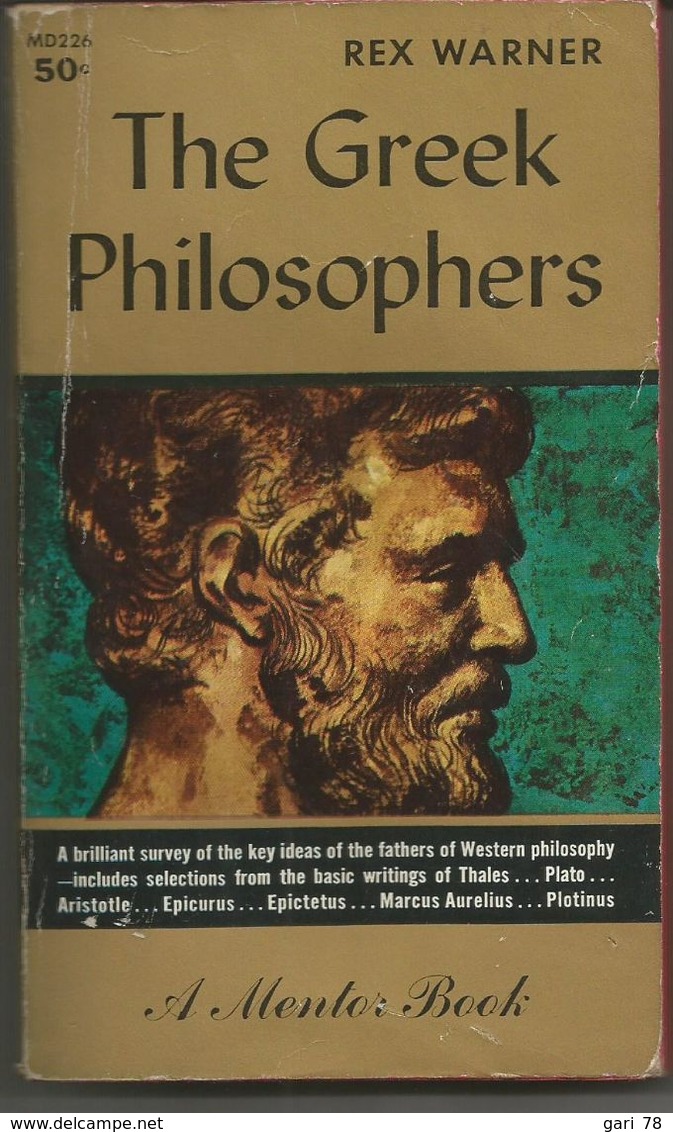 Rex WARNER The Greek Philosophers (les Philosophes Grecs) - Pre-1700