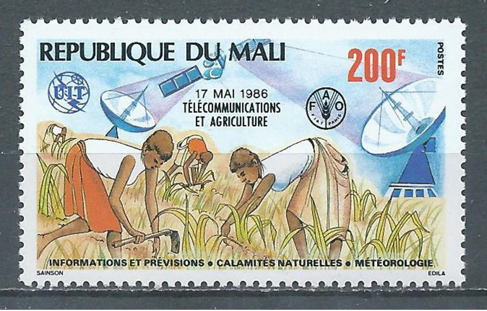 Mali YT N°534 Télécommunications Au Service De L'agriculture Neuf ** - Malí (1959-...)