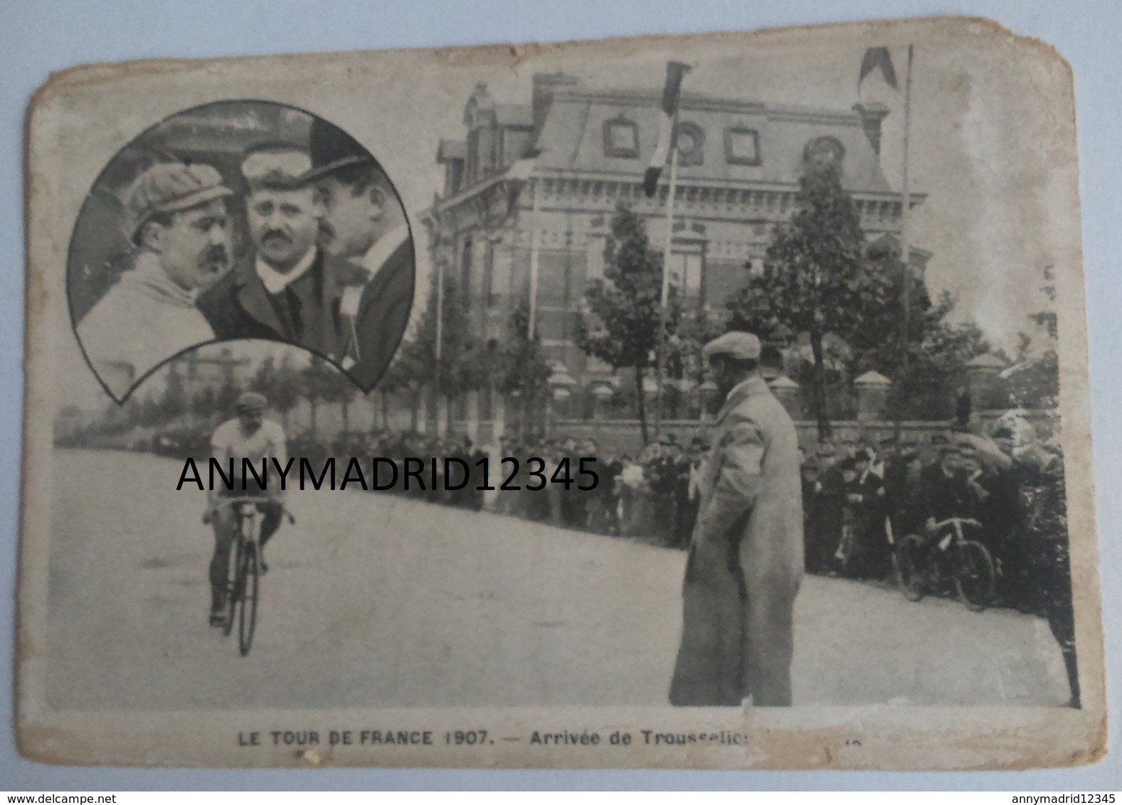 CPA - CYCLISME-TOUR DE FRANCE 1907 - ARRIVEE DE  LOUIS TROUSSELIER - Cycling