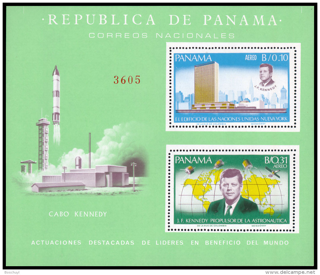 Panama, 1966, Kennedy, JFK, Space, United Nations, MNH, Michel Block 61 - Panama