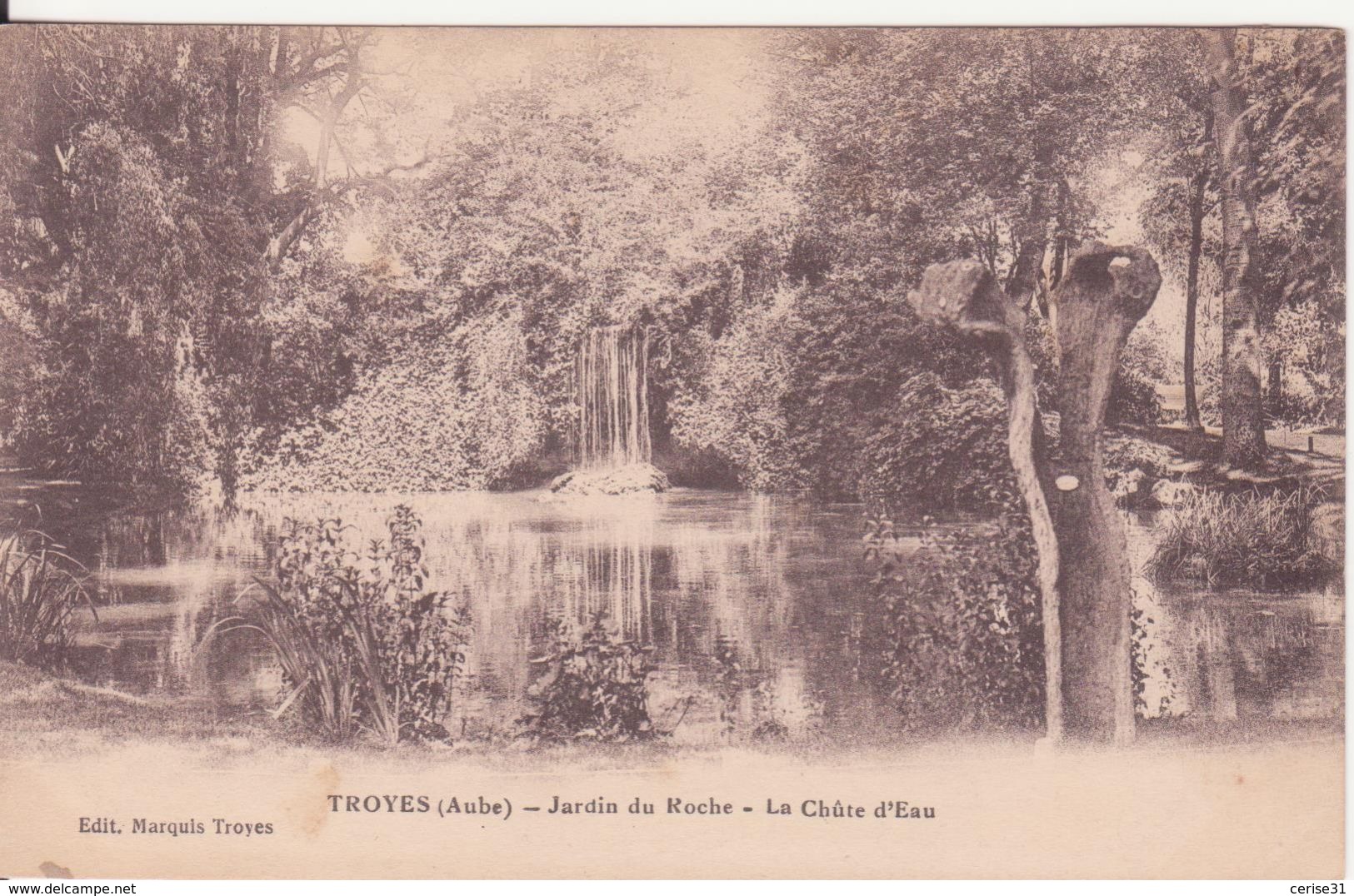 CPA -  TROYES (Aube) - Jardin Du Roche, La Chute D'eau - Troyes