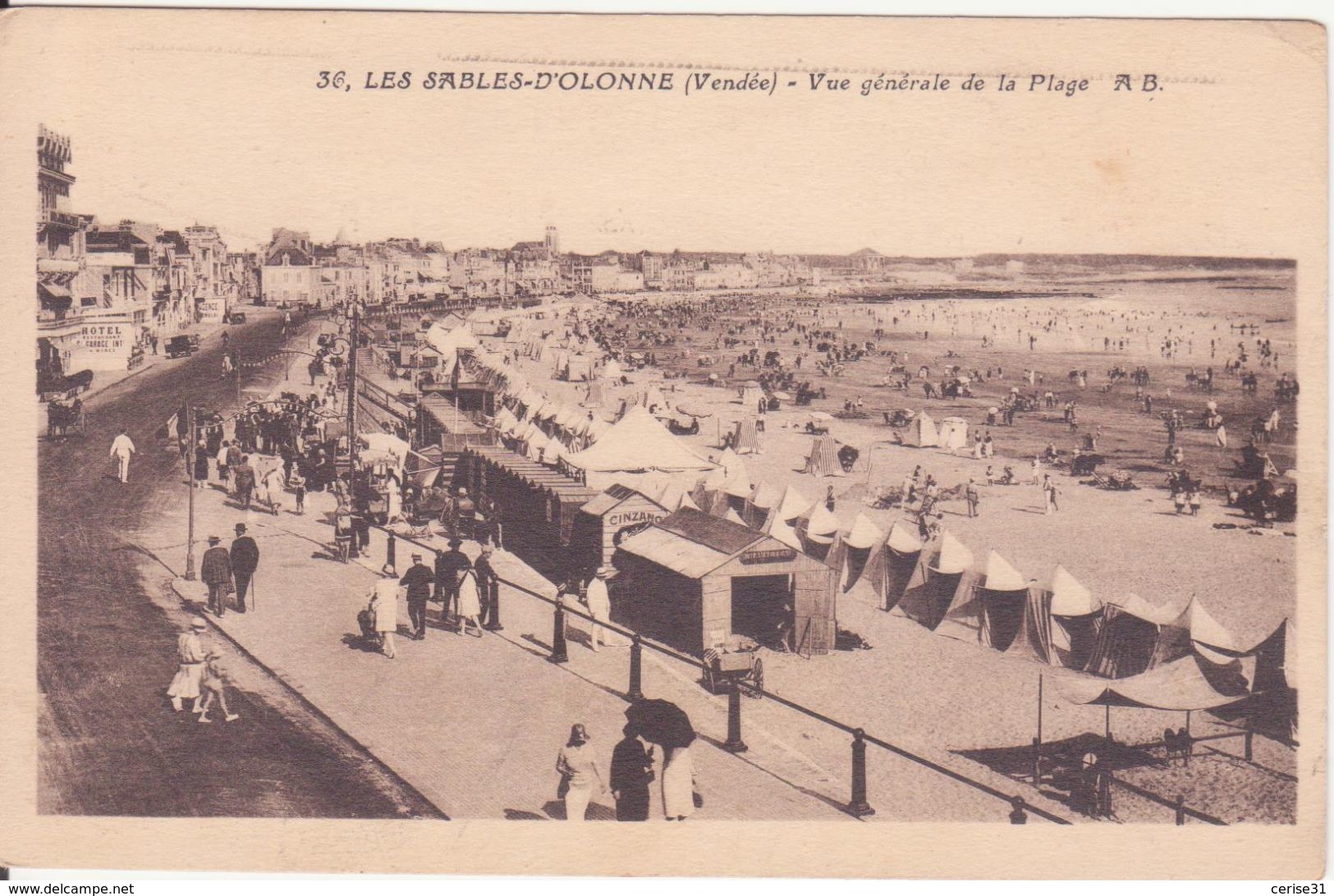 CPA -  36. LES SABLES D'OLONNE - Vue Générale De La Plage - Sables D'Olonne