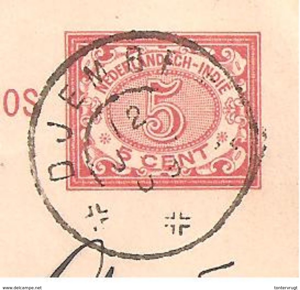 Geuzendam Briefkaart No 21. DJEMBER Grootrond - Indes Néerlandaises