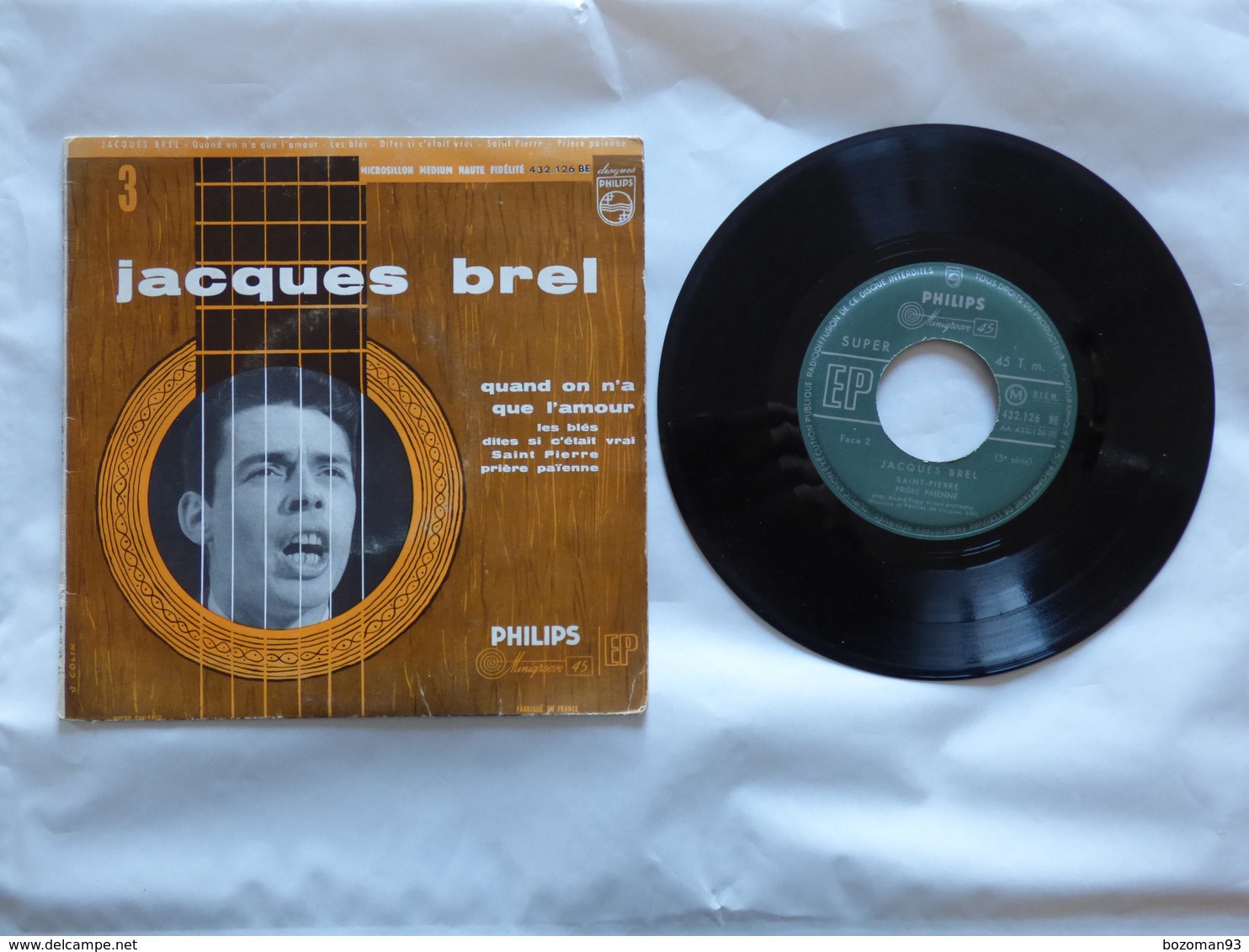 EP 45 T BREL  PHILIPS 432.126BE  QUAND ON A QUE L'AMOUR - Disco, Pop