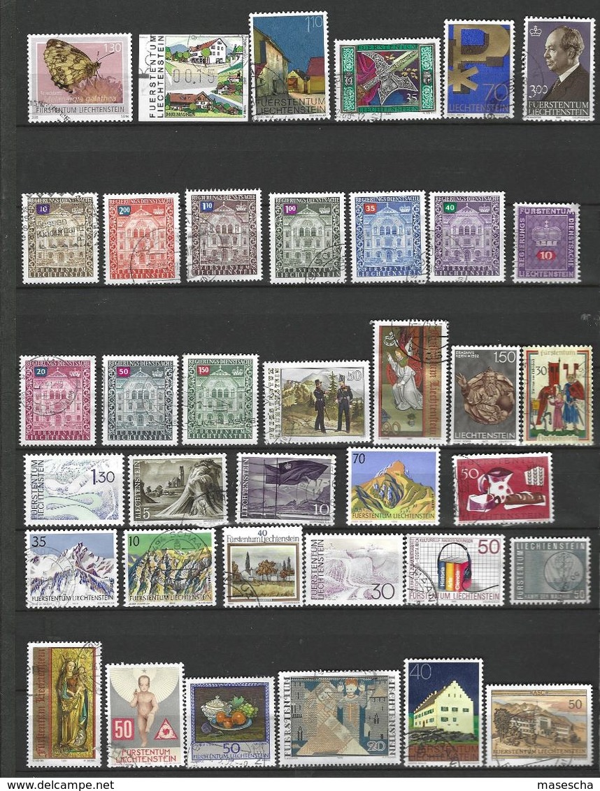 Liechtenstein : 100 Different Stamps / 100 Verschiedene Briefmarken  ( 5 - Collections