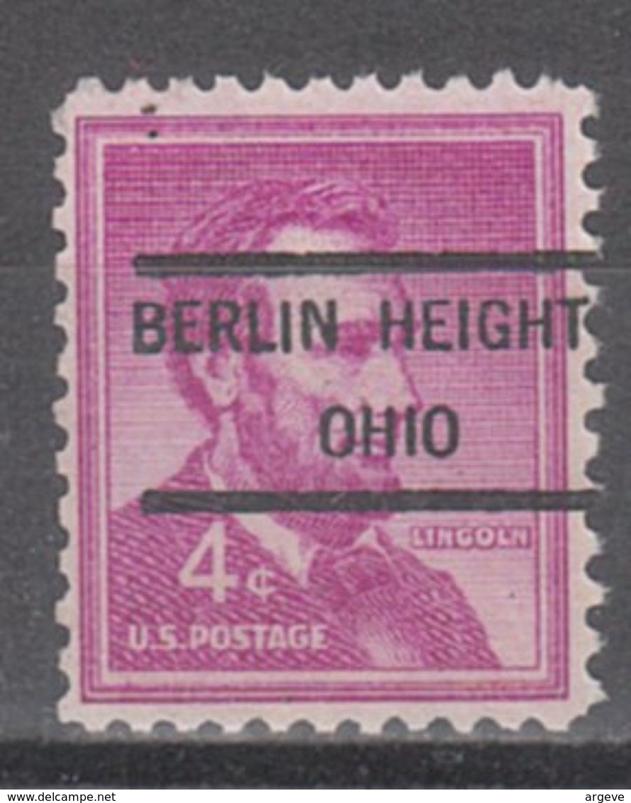 USA Precancel Vorausentwertung Preo, Locals Ohio, Berlin Heights 807 - Vorausentwertungen