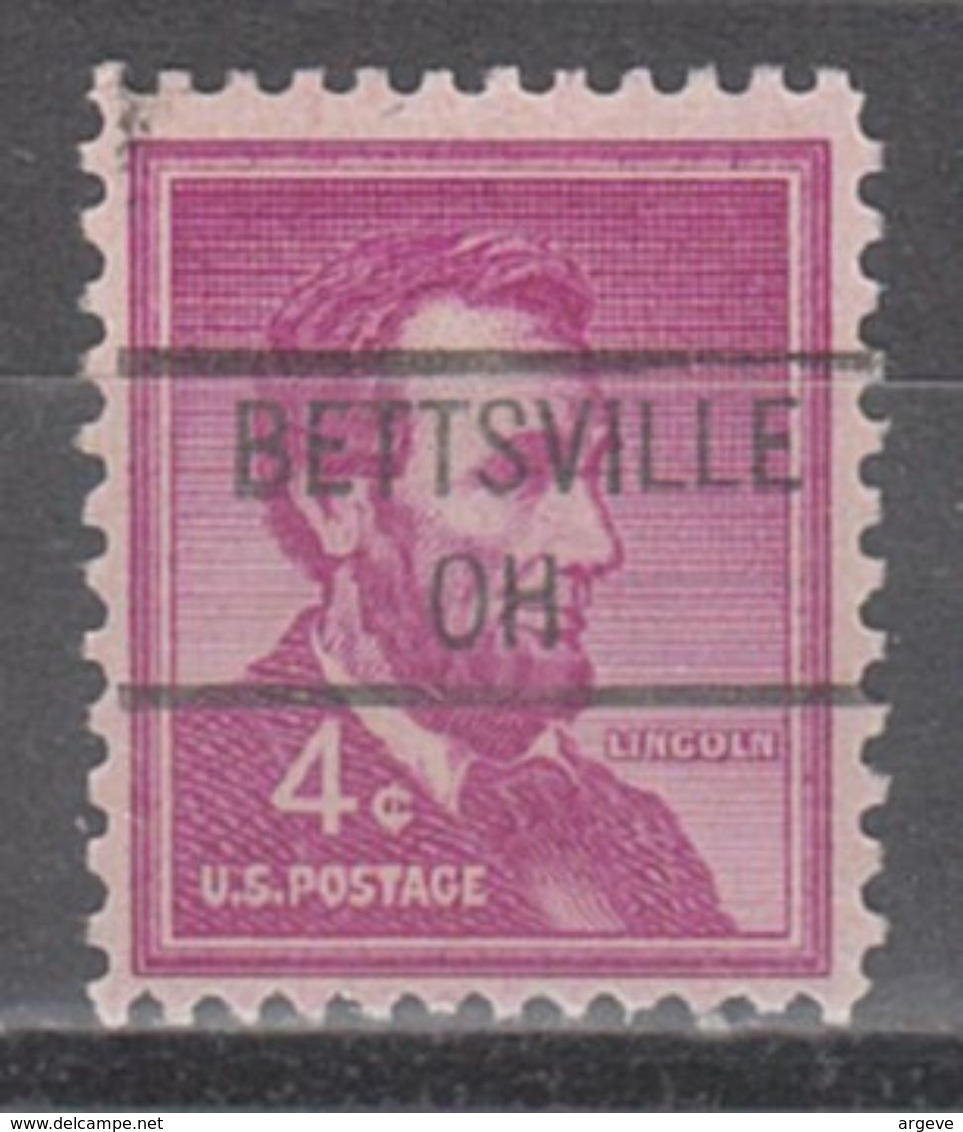 USA Precancel Vorausentwertung Preo, Locals Ohio, Bettsville 841 - Prematasellado