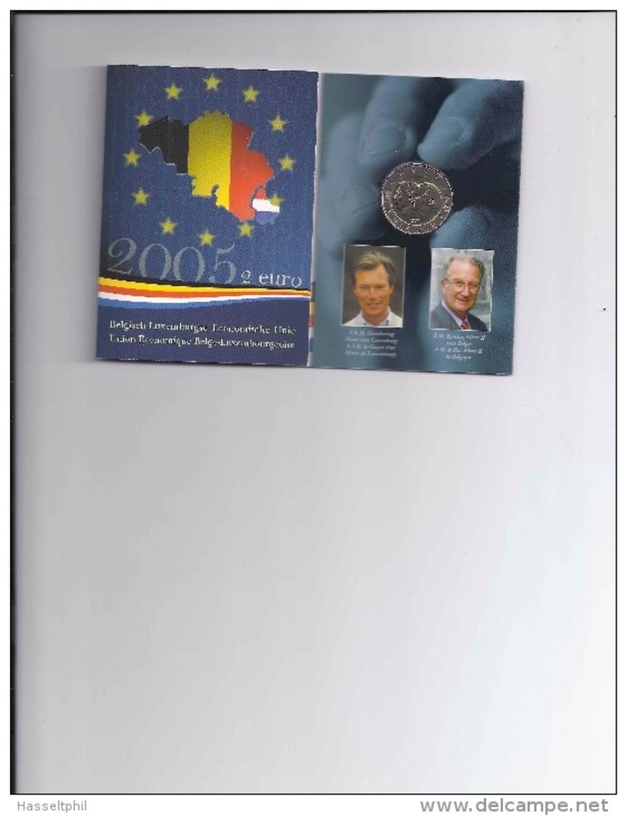 BELGIE - BELGIQUE MINIBLISTER 2 &euro; 2005 FDC - Belgisch-Luxemburgse Economische Unie - Belgique