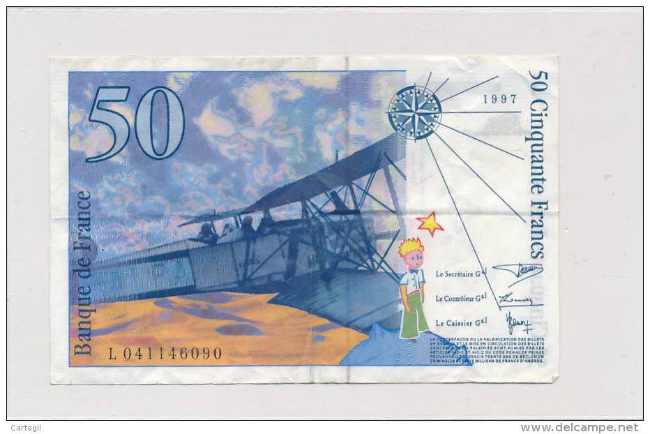 Billets -B3061- France 50 Francs 1997 (type, Nature, Valeur, état... Voir  Double Scan) - 50 F 1992-1999 ''St Exupéry''