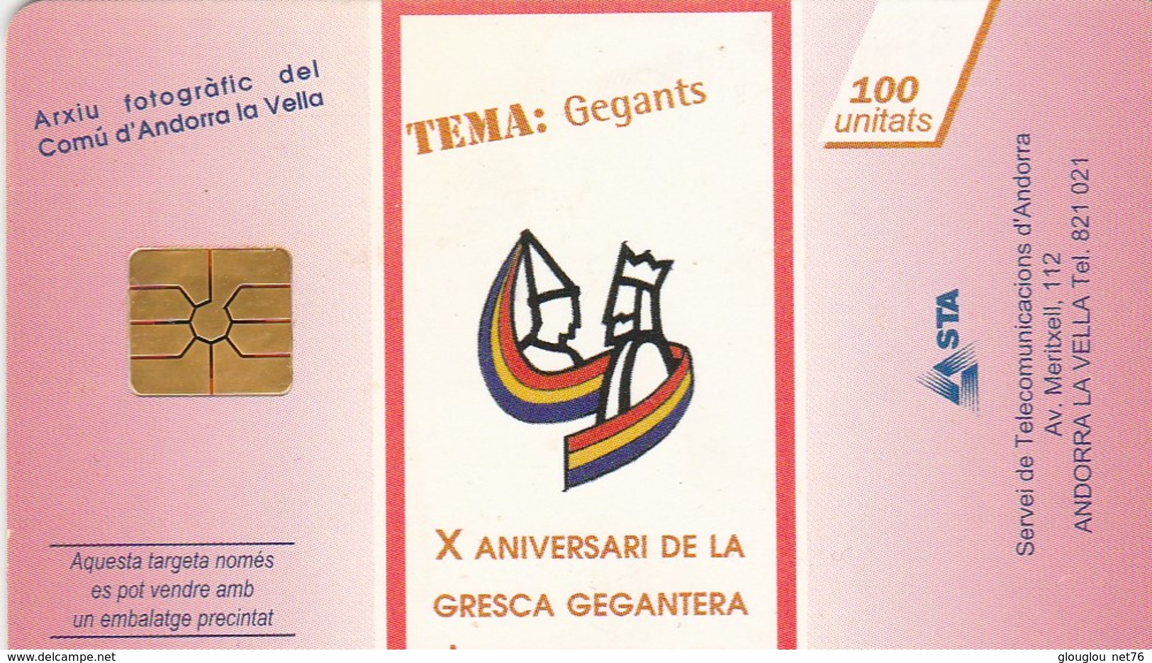 TELECARTE  100 UNITATS..ANDORRA - Andorre