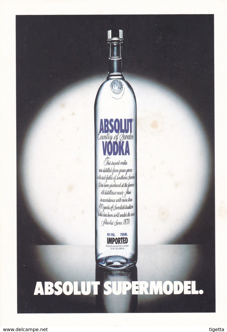 PROMOCARD N°  924  ABSOLUT SUPERMODEL - Pubblicitari