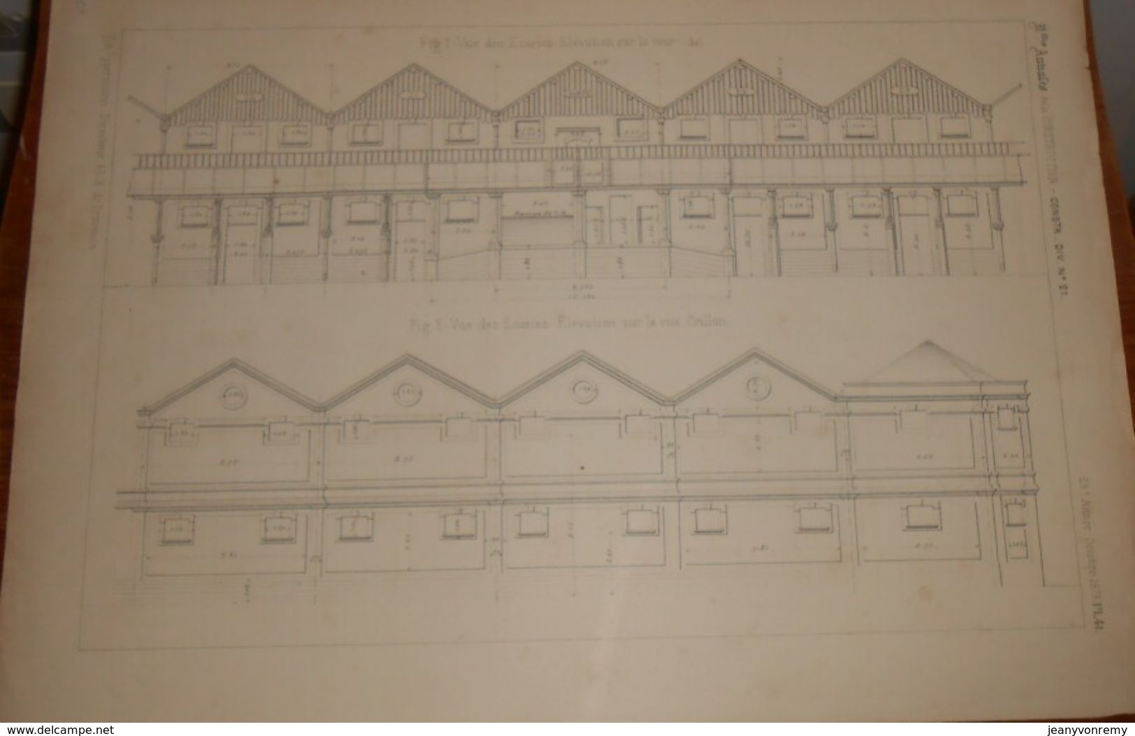 Plan De La Vue Des écuries Du Dépôt De La Bastille. 1879 - Public Works