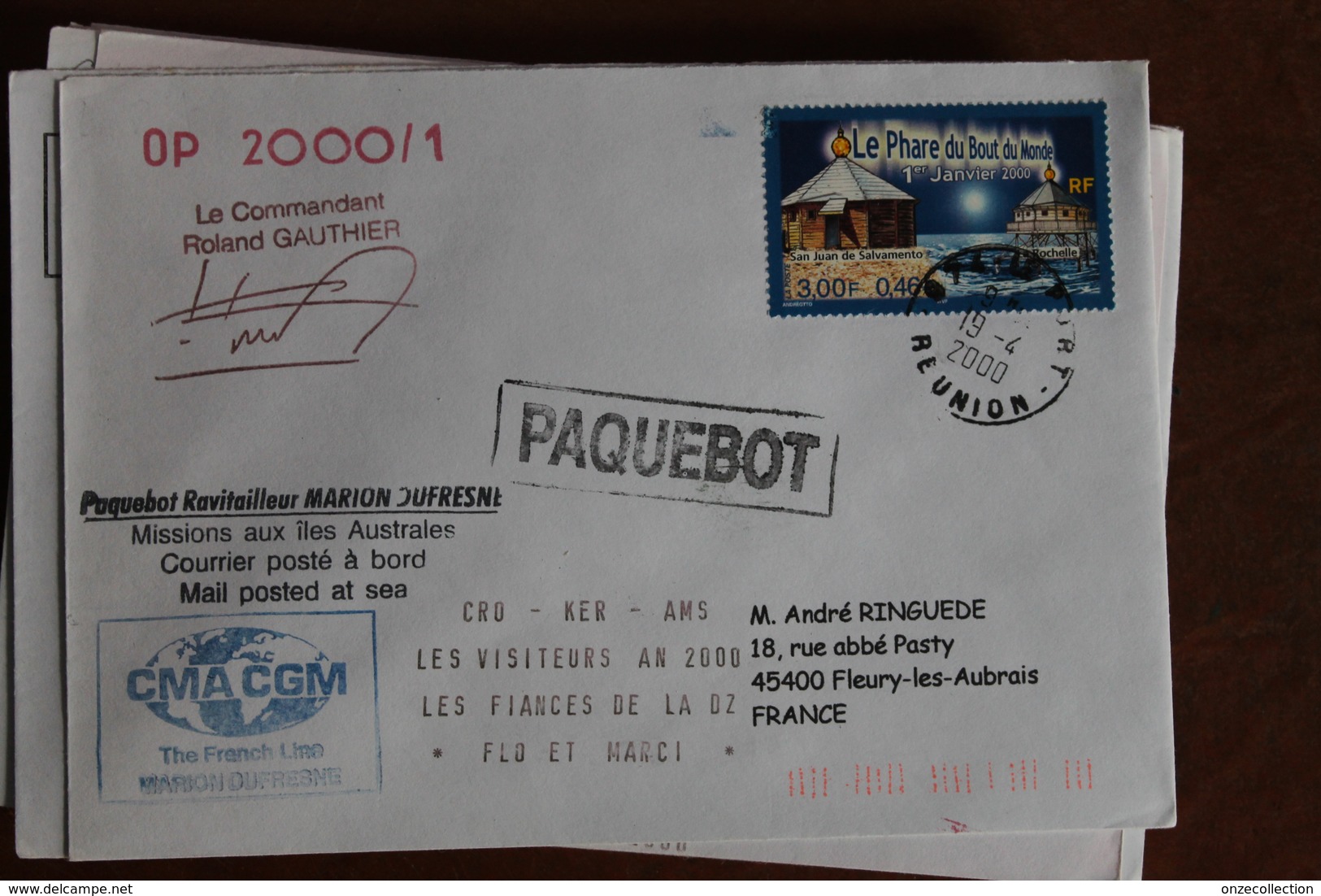 2000    -   MARION  DUFRESNE       ENVELOPPE  COMPLETE - Briefe U. Dokumente