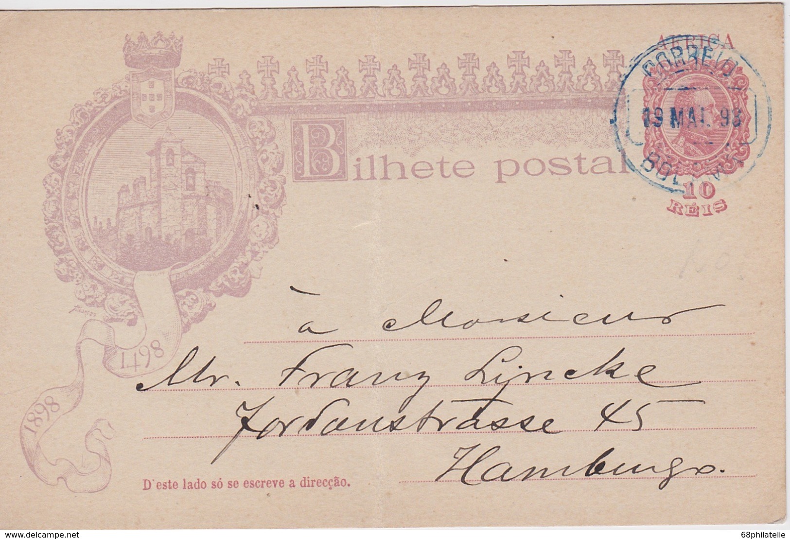 GUINEE BISSAU 1898 ENTIER POSTAL CARTE DE BOLAMA - Portugees Guinea