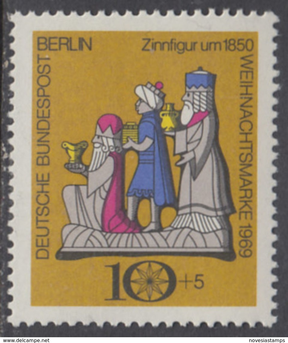 !a! BERLIN 1969 Mi. 352 MNH SINGLE -Christmas - Unused Stamps