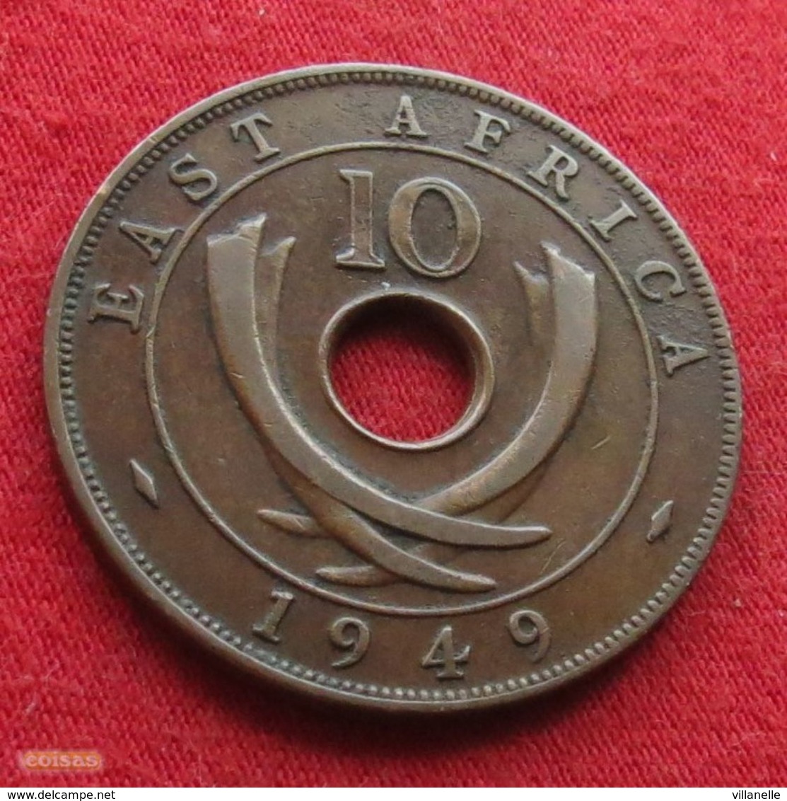 East Africa 10 Cents 1949 KM# 34  Africa Oriental Afrique Afrika - Altri – Africa