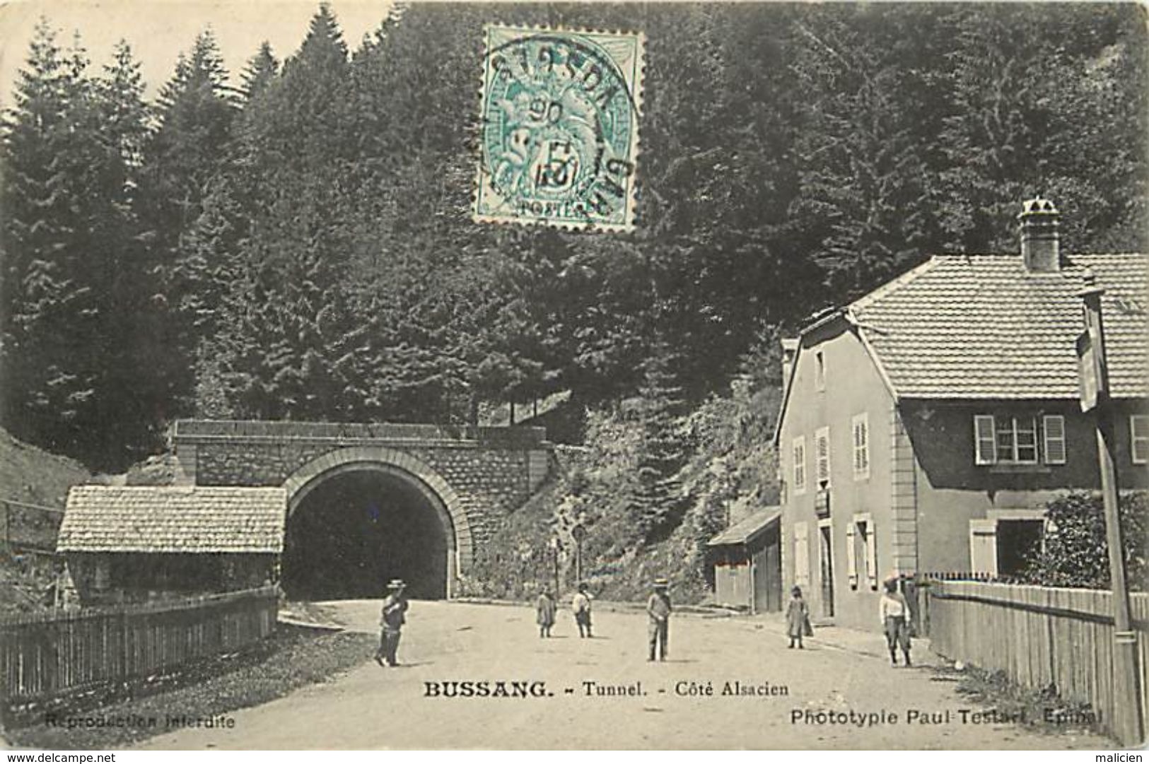 - Vosges -ref-A572- Bussang - Tunnel - Cote Alsacien - Carte Bon Etat - - Col De Bussang