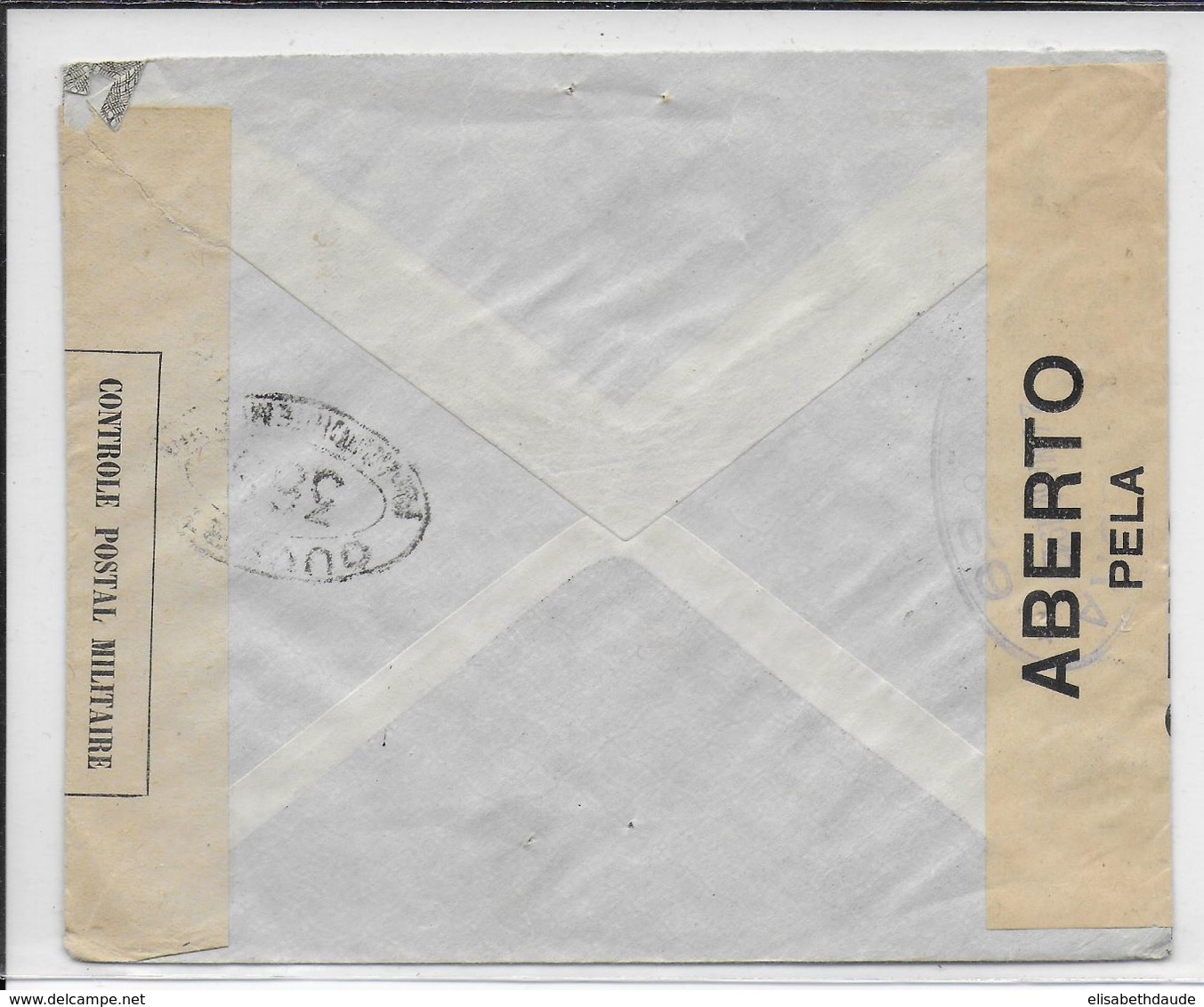 1916 - PORTUGAL - ENVELOPPE Avec DOUBLE CENSURE De LISBONNE => PARIS - Lettres & Documents