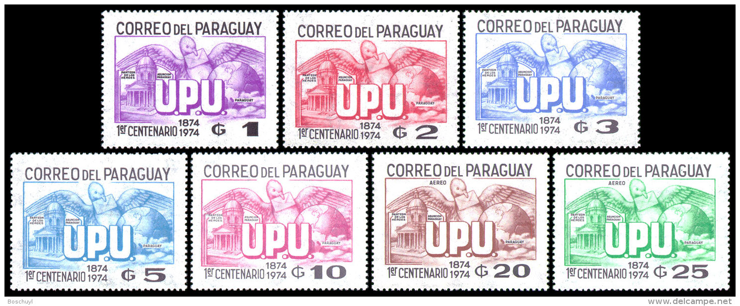 Paraguay, 1975, UPU Centenary, United Nations, MNH, Michel 2639-2645 - Paraguay