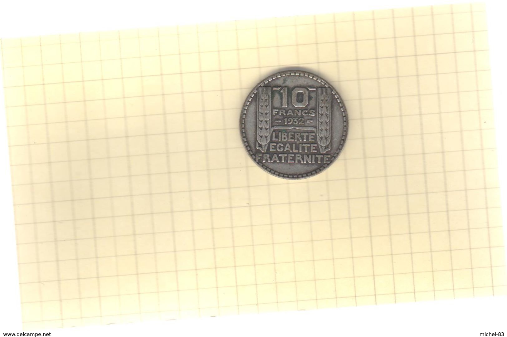 10 Francs 1932 - Andere & Zonder Classificatie