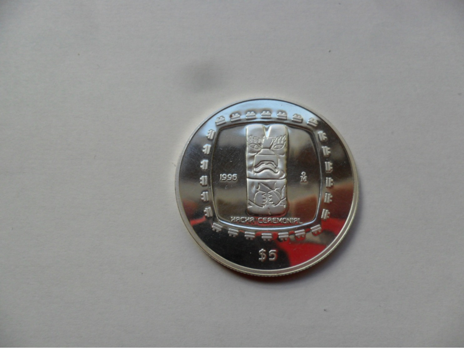 MÉXICO 5 PESOS , ONZA DE PLATA   999 Ml 1996   31,10g KM#598  PROOF63 - México