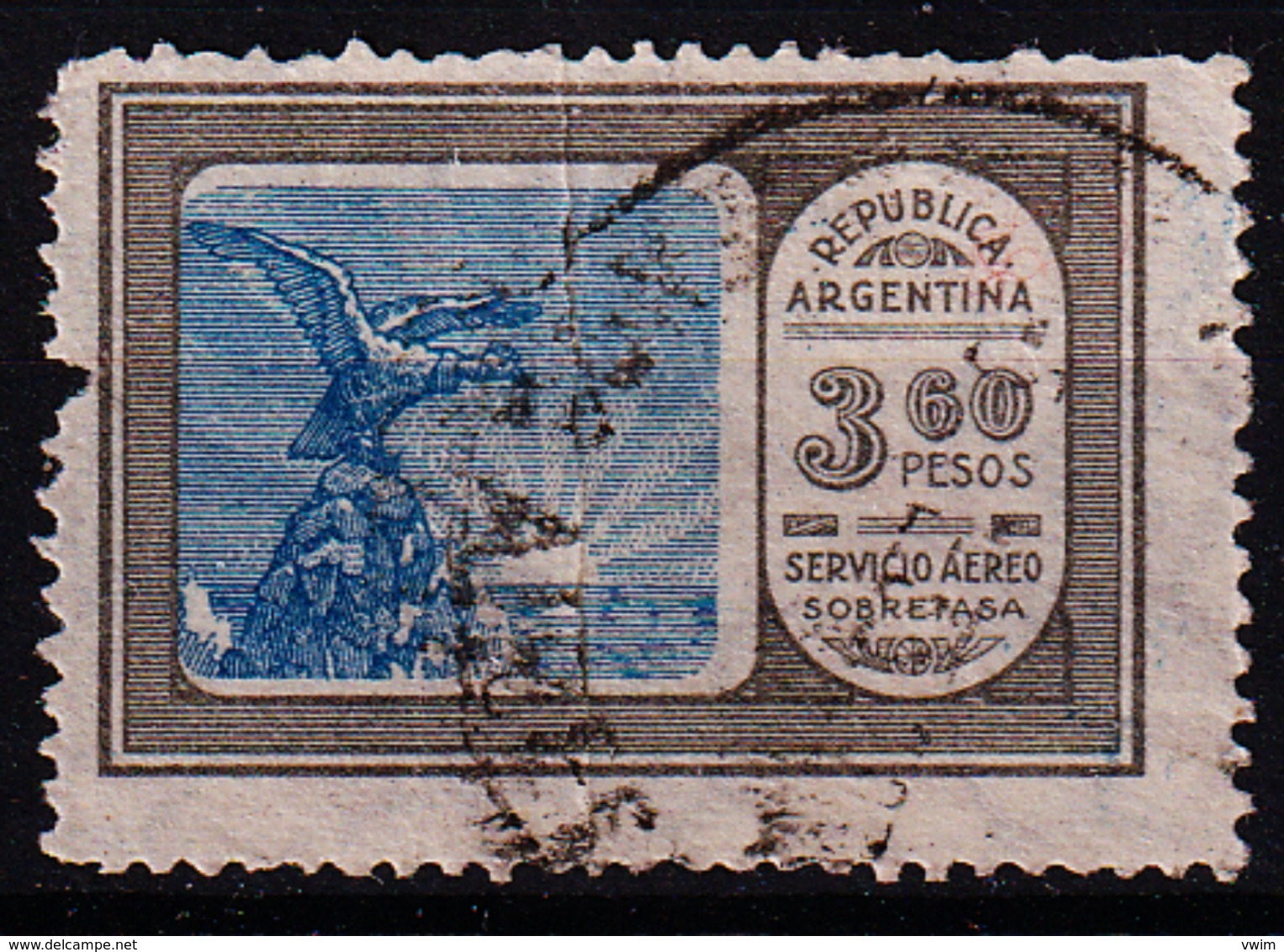 ARGENTINIË -   1928 - Mi. Nr. 331 - Luchtpost -gebruikt/used/oblit/ Gebraucht  - ° - Usati