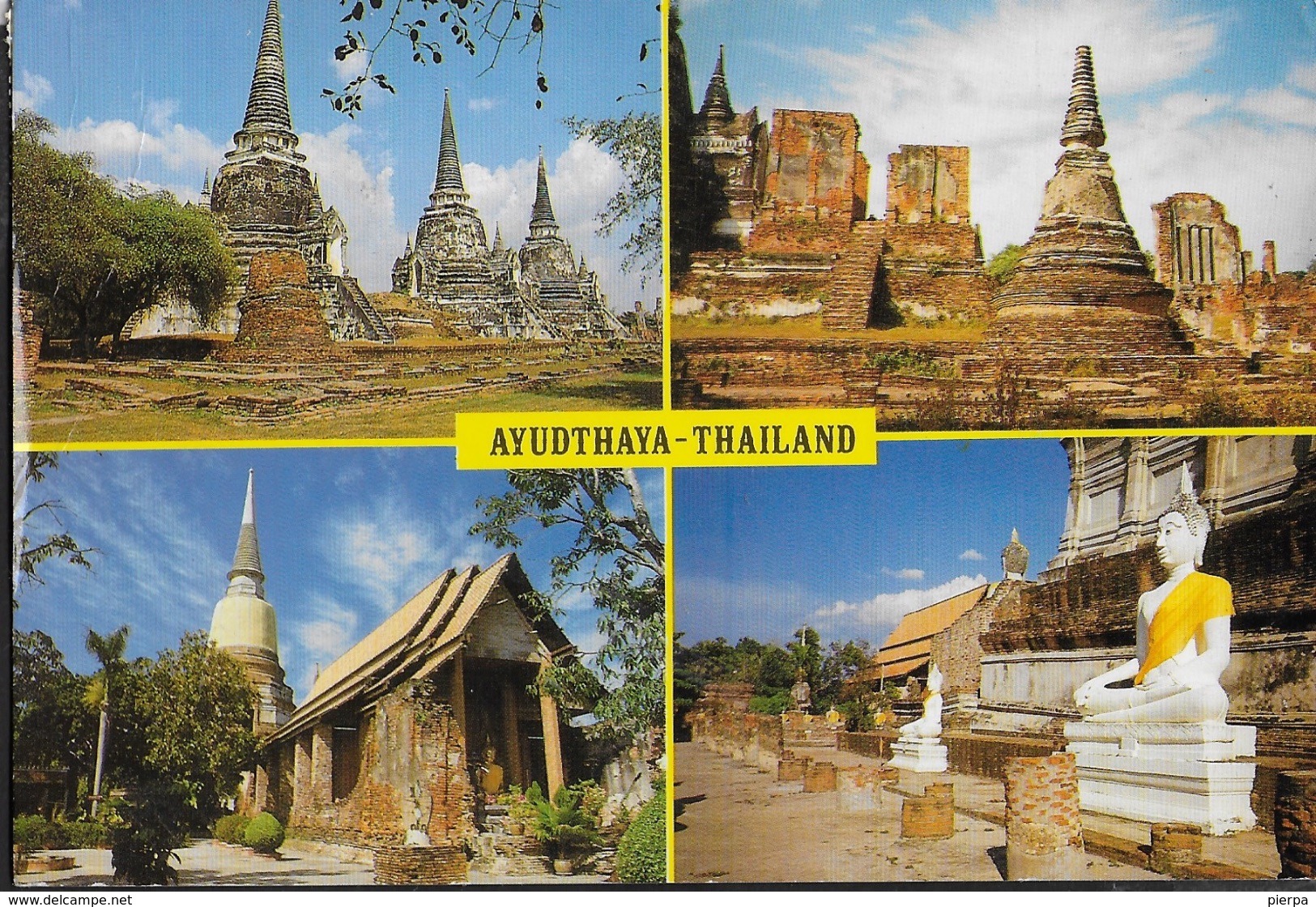 THAILANDIA - AYUDTHAYA - VIAGGIATA VIA AEREA 1989  DA SINGAPORE - Tailandia