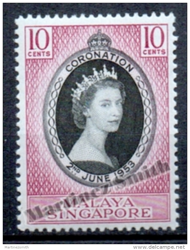 Singapour - Singapore 1953 Yvert 27, Coronation Of Queen Elizabeth II - MNH - Singapore (1959-...)