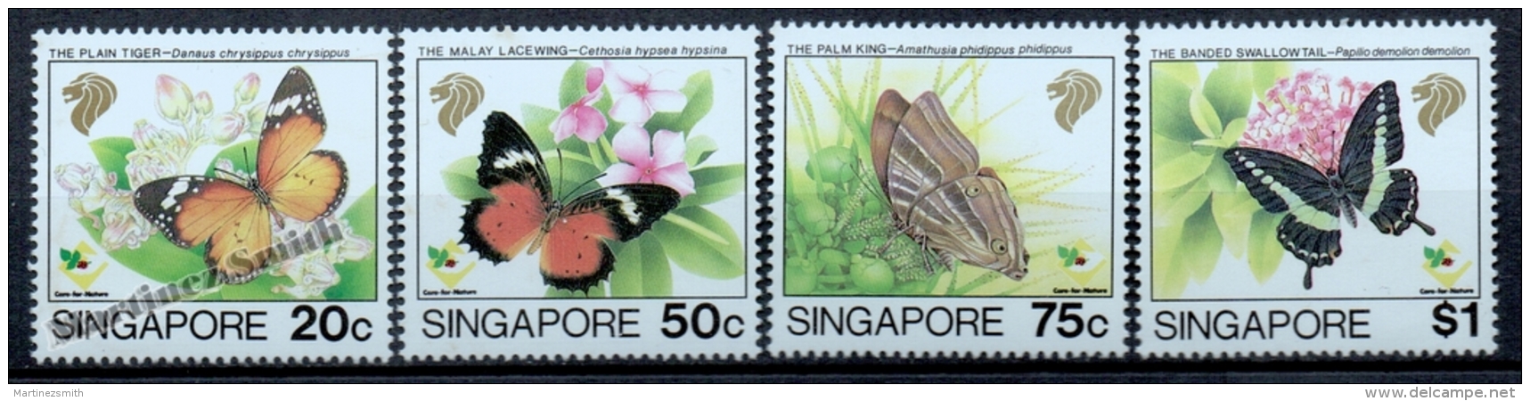 Singapour - Singapore 1993 Yvert 676-79, Fauna. Butterflies - MNH - Singapore (1959-...)