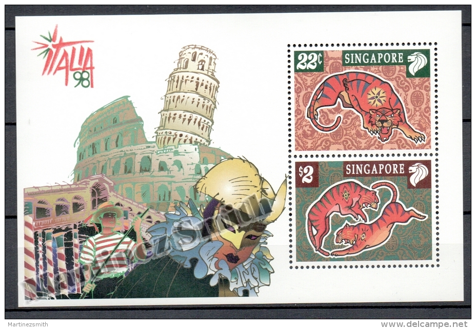 Singapour - Singapore 1998 Yvert BF 65, Italy '98 - International Philatelic Exhibition - Miniature Sheet - MNH - Singapur (1959-...)