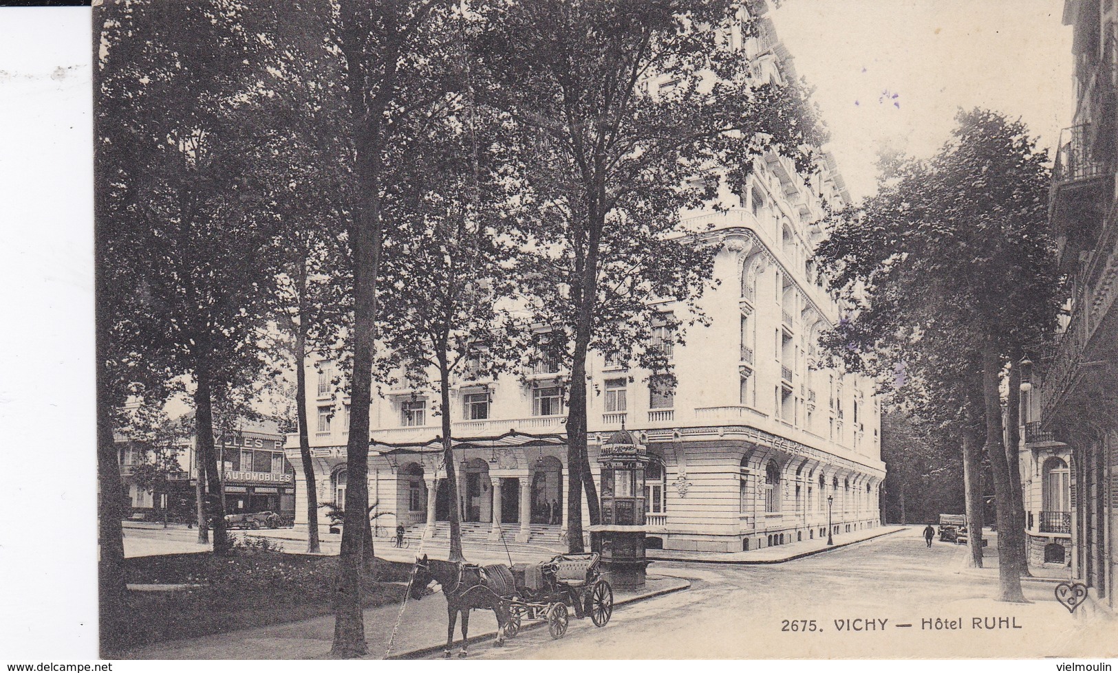 VICHY 03 HOTEL RUHL ATTELAGE CHEVAL BELLE CARTE RARE !!! - Vichy