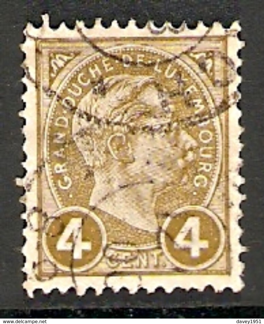 006411 Luxembourg 1895 4c FU - 1895 Adolphe De Profil