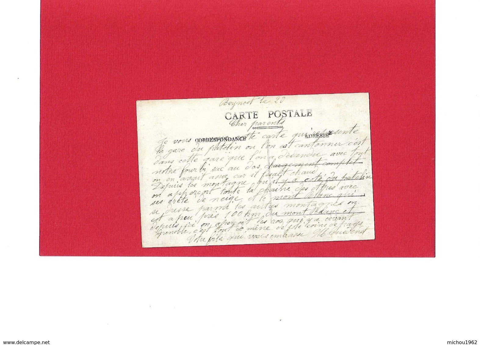 Carte Postal BEYNOST La Gare - Non Classés