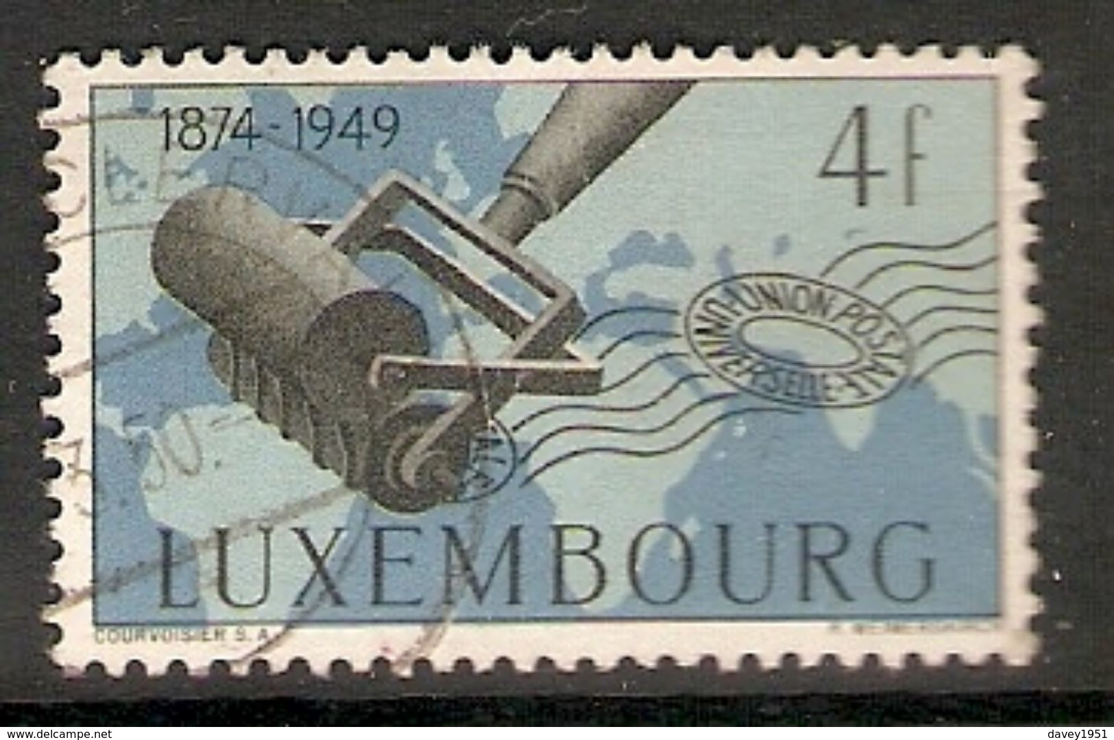 006422 Luxembourg 1949 UPU 4F FU - Used Stamps