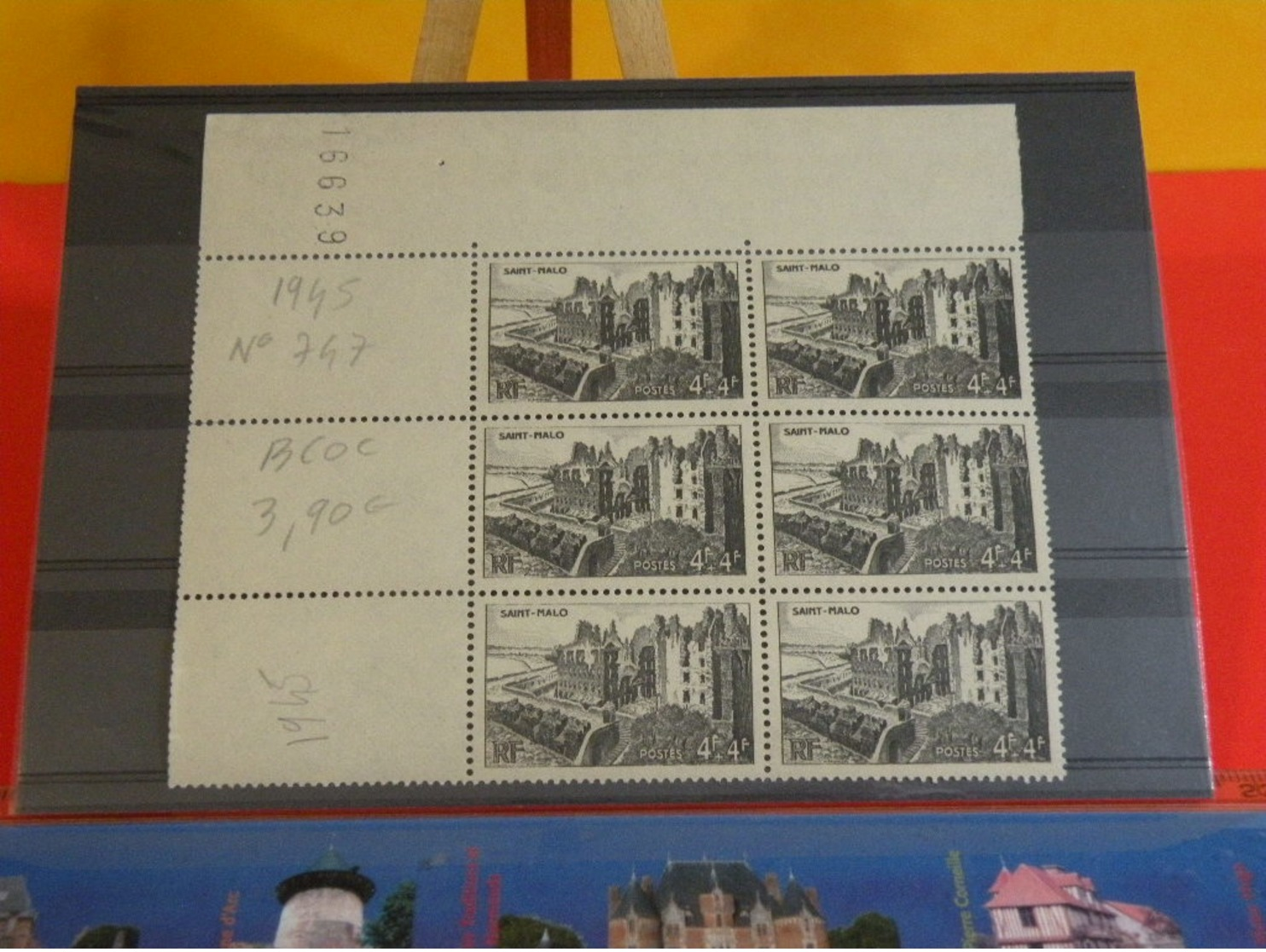 Bloc 6 Timbres Neufs > 1945 N°747 Noir < Y&T > Saint Malo - Coté 3,90€ - Nuevos