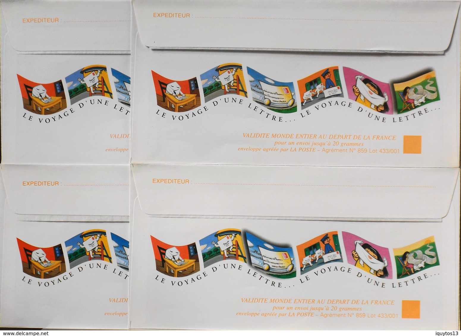 4 Enveloppes Illustrées Prêts-à-poster Les Journées De La Lettre - Envoi Lettre Prioritaire 20gr Validité Monde Entier - PAP: Sonstige (1995-...)