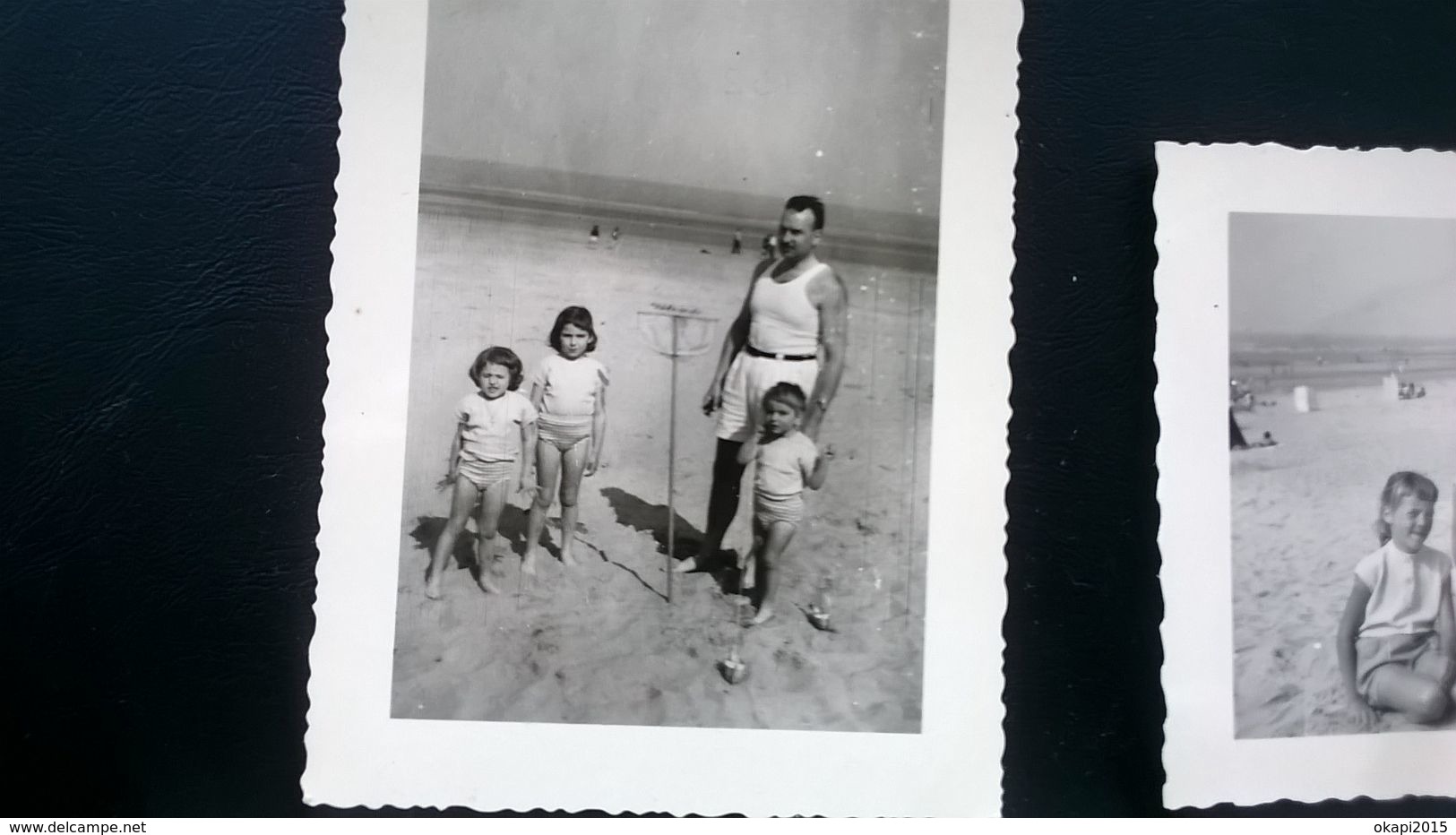 LITTORAL BELGIQUE LA PANNE COXYDE FLANDRE LOT DE 40 PHOTOS ORIGINALES NOIR-BLANC D UNE FAMILLE ANNÉES 1950 - 1960