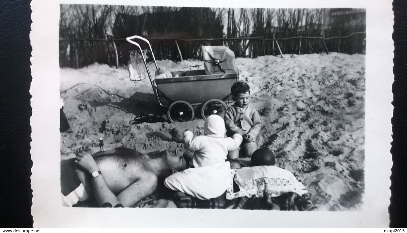 LITTORAL BELGIQUE LA PANNE COXYDE FLANDRE LOT DE 40 PHOTOS ORIGINALES NOIR-BLANC D UNE FAMILLE ANNÉES 1950 - 1960