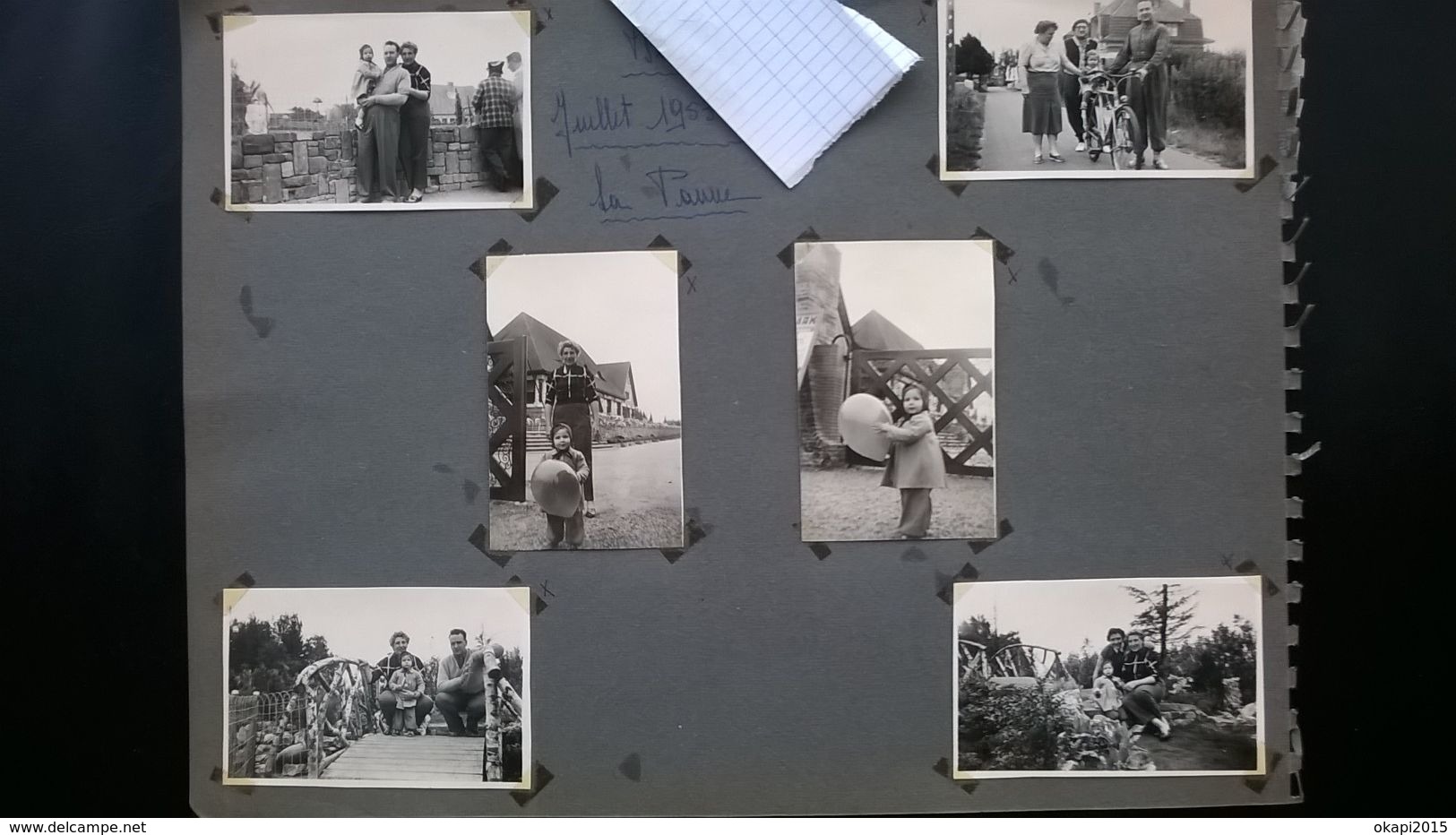 LITTORAL BELGIQUE LA PANNE COXYDE FLANDRE LOT DE 40 PHOTOS ORIGINALES NOIR-BLANC D UNE FAMILLE ANNÉES 1950 - 1960