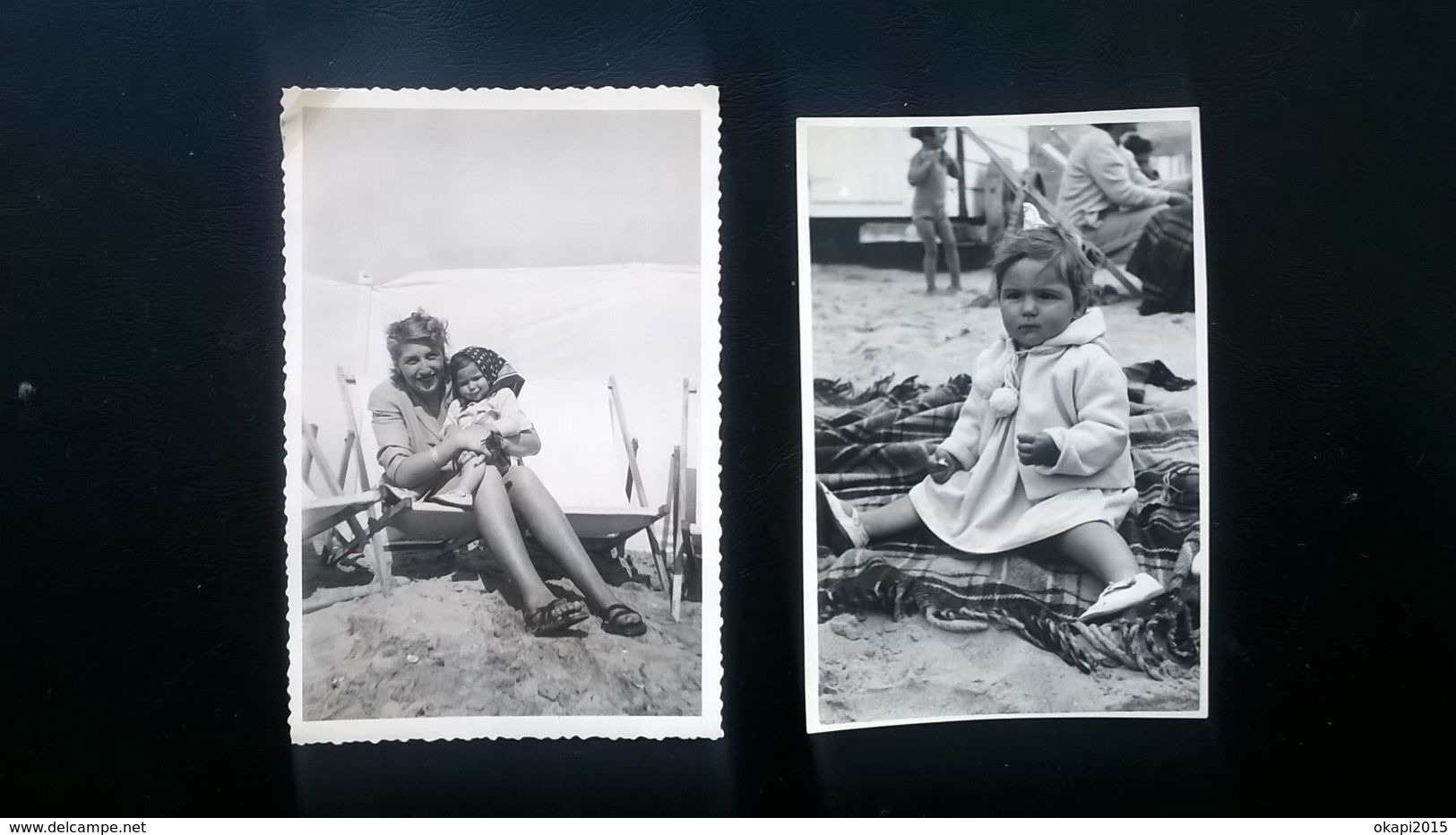 LITTORAL BELGIQUE LA PANNE COXYDE FLANDRE LOT DE 40 PHOTOS ORIGINALES NOIR-BLANC D UNE FAMILLE ANNÉES 1950 - 1960