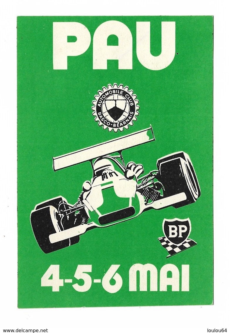 Autocollant - Courses Automobiles - Grand Prix De Pau - 4-5-6 Mai - BP - Automobile Club Basco Béarnais : 8 X12 Cm - (5) - Autocollants