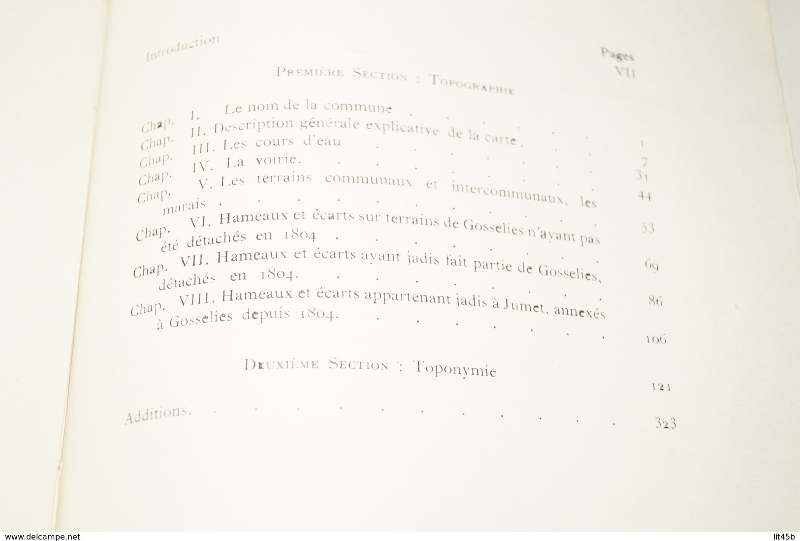 Ville de Gosselies 1926,recherche historique,Dom Ursmer Berlière,carte du 18 iem Siècle,325 pages,25 Cm./16.5 Cm.complet