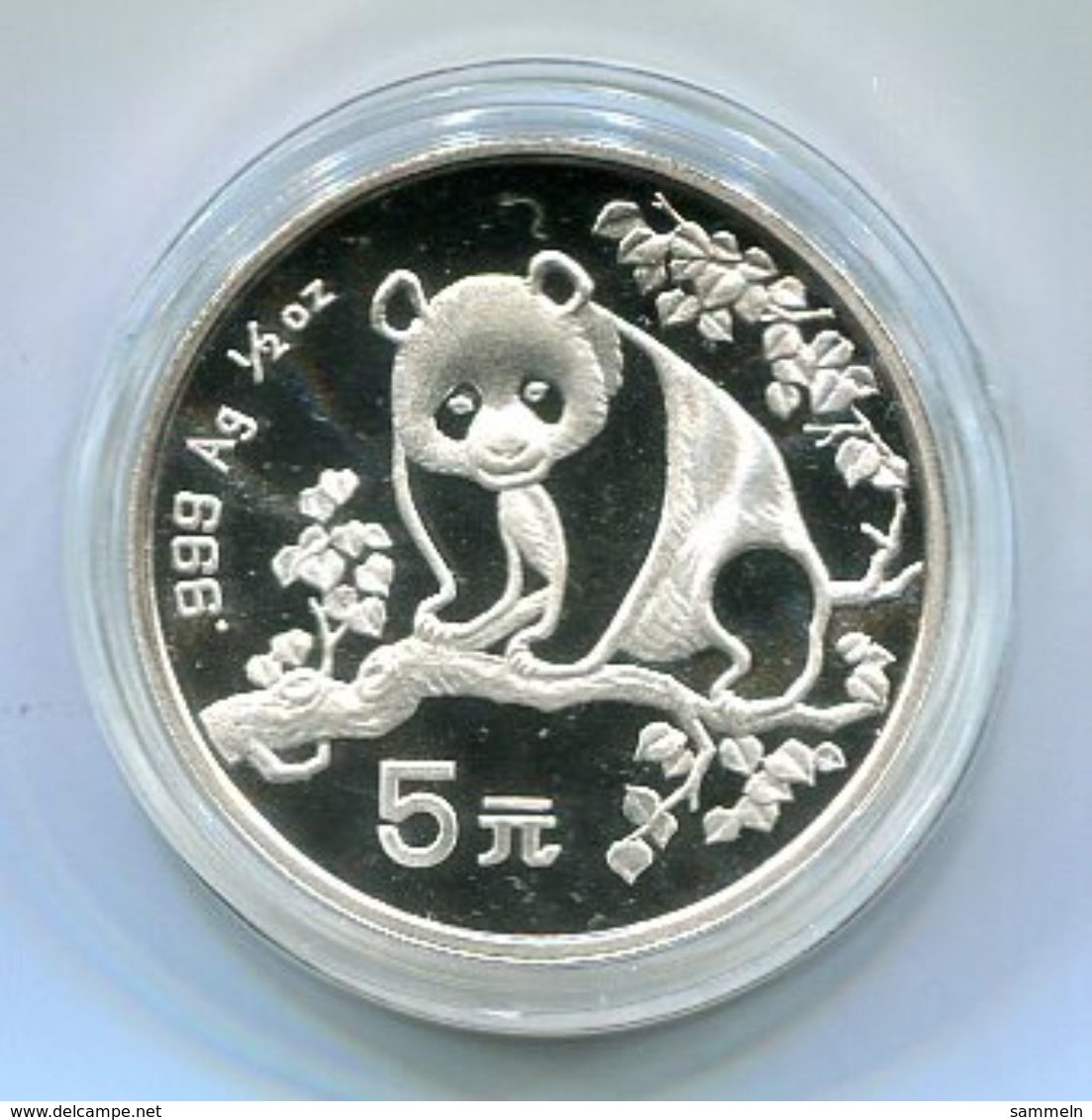 6719 - CHINA - Silbermünze 5 Yuan, 1.Panda-Ausgabe 1993 -- Silver Coin Panda - China