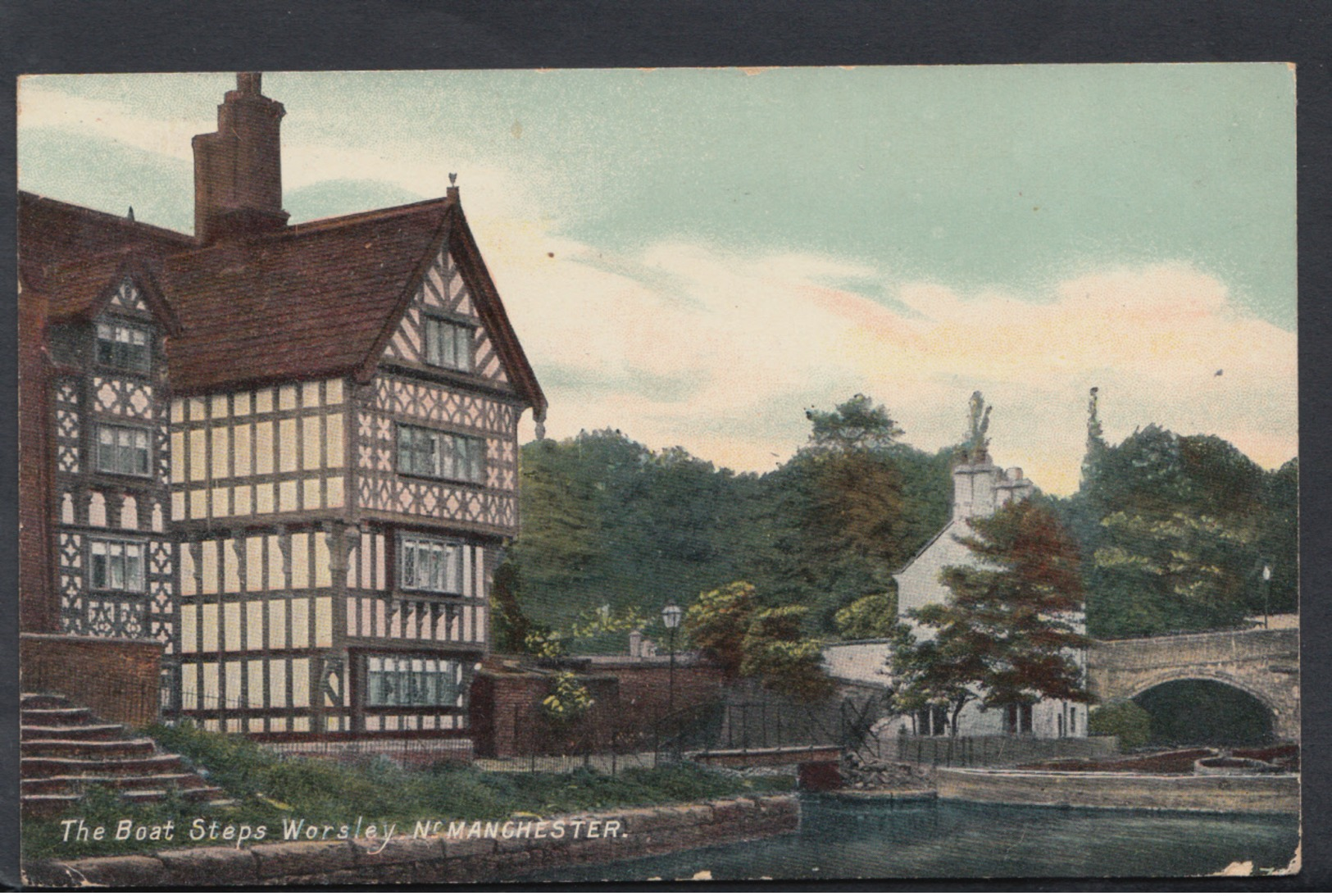 Lancashire Postcard - The Boat Steps, Worsley, Near Manchester   DC1343 - Other & Unclassified