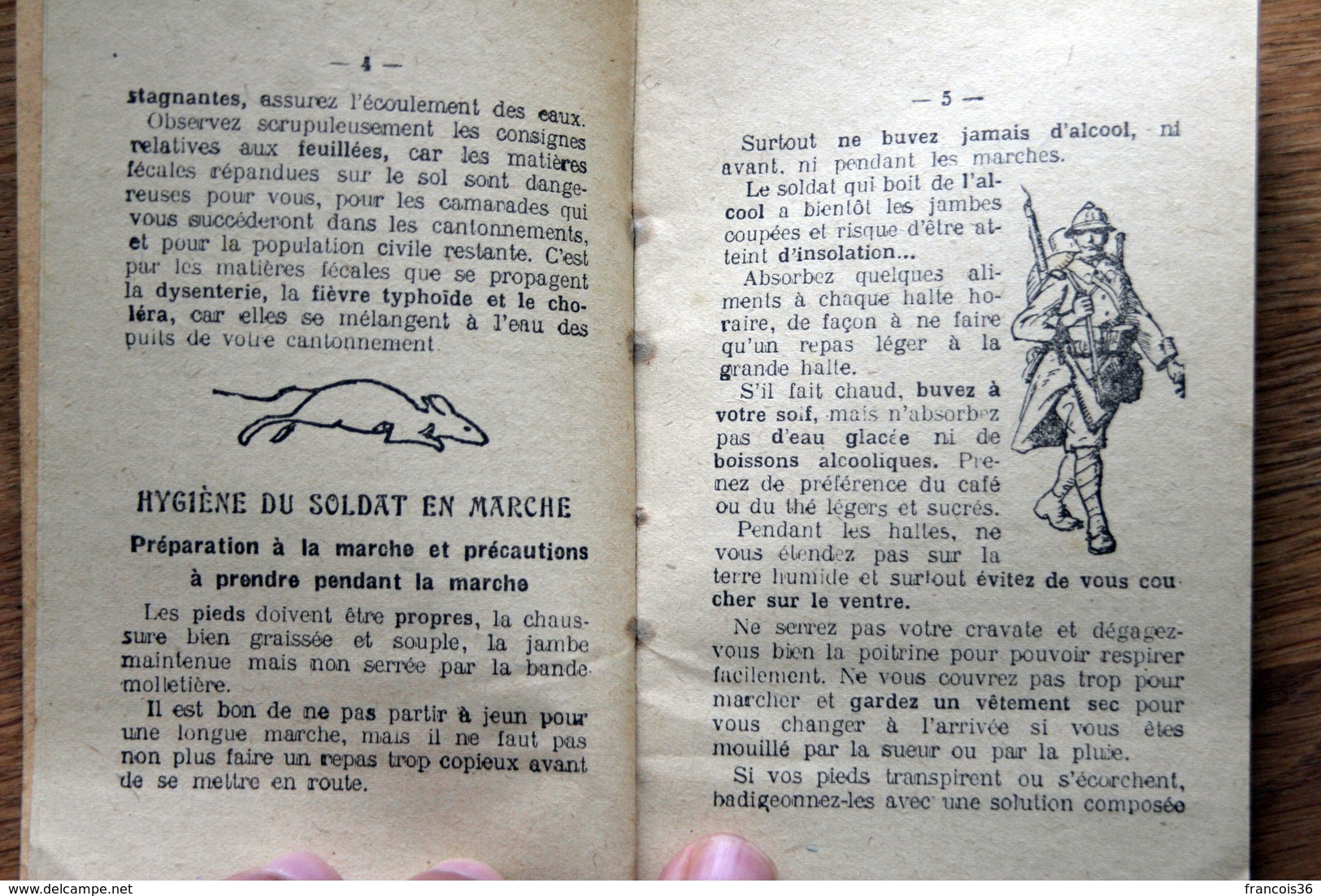 Livre Livret Du Ministère De La Guerre 1916 : Conseils Au Soldat Pour Sa Santé - WWI Grande Guerre Poilu Poilus - Autres & Non Classés