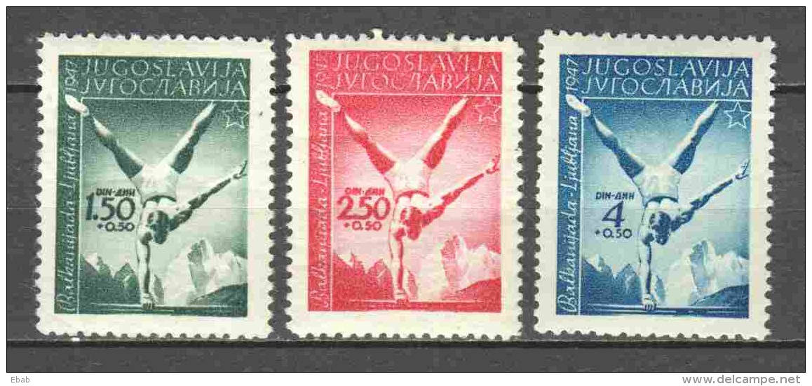 Yugoslavia 1947 Mi 524-526 MH - Nuevos