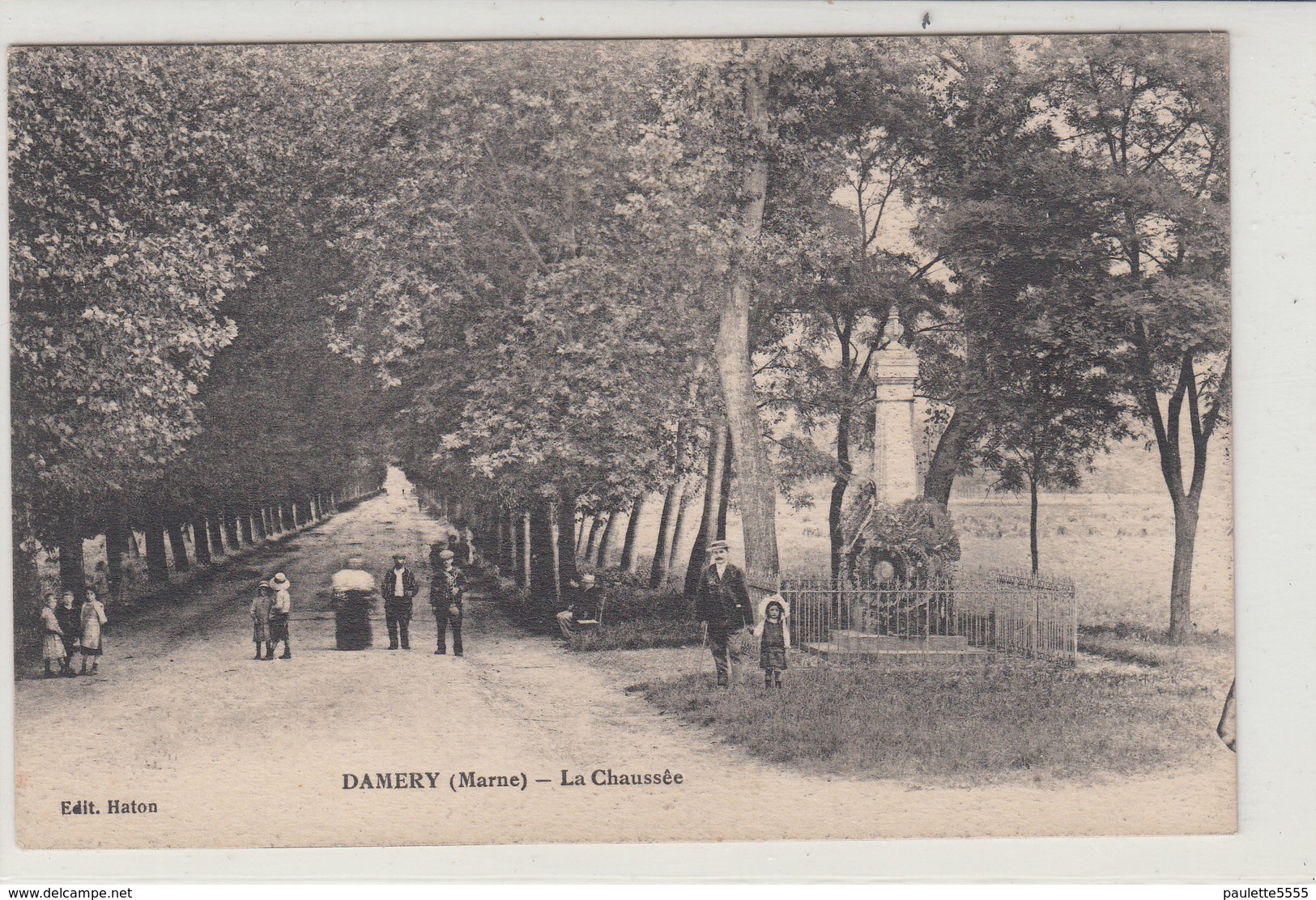 CPA- DAMERY -La Chaussée (animée Enfants Personnages)-dép51-2scans - Autres & Non Classés