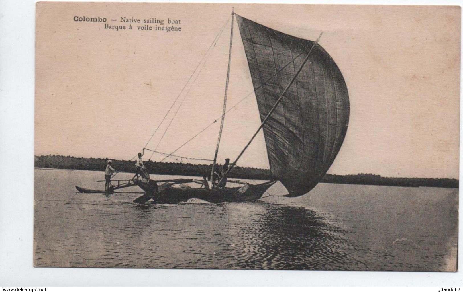 COLOMBO - NATIVE SAILING BOAT / BARQUE A VOILE INDIGENE - Sri Lanka (Ceylon)