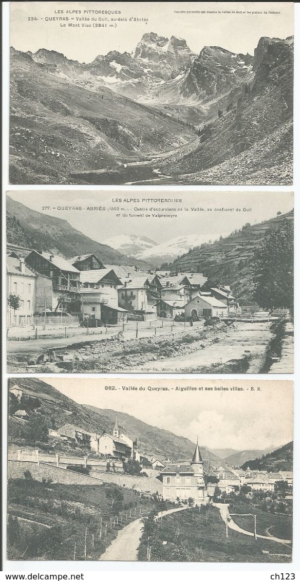 Les Alpes QUEYRAS 9 Cartes Postale Environ ABRIES Vallée De Guil, Roche-Taillante Route Des Cols Agnel Et Cavale - Autres & Non Classés