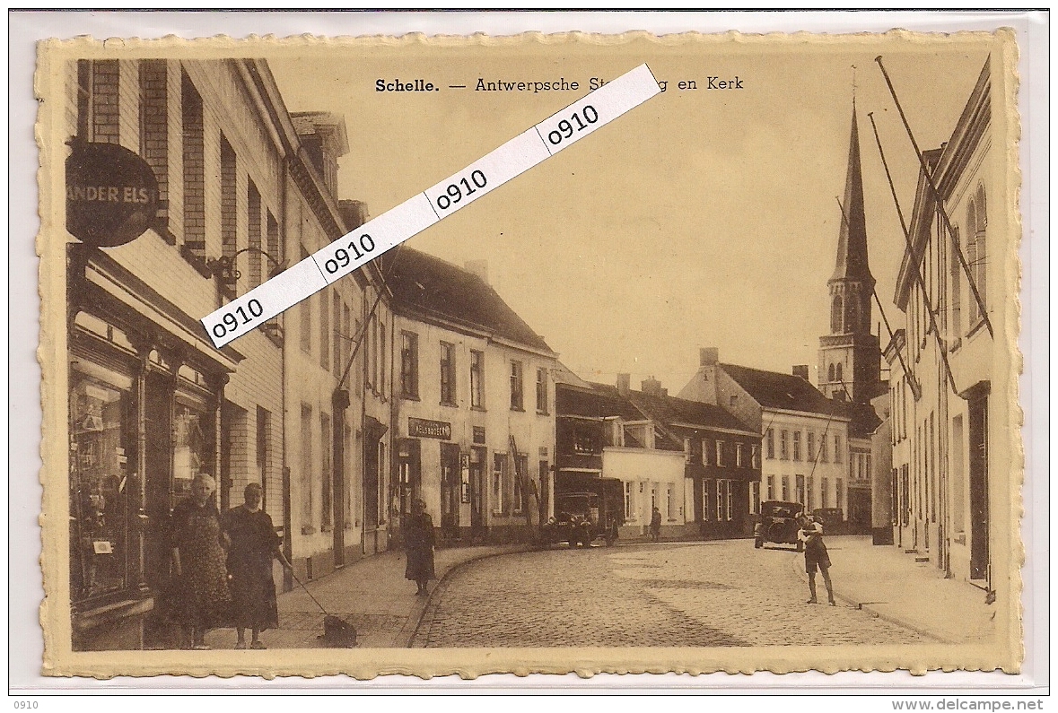 SCHELLE " ANTWERPSE STEENWEG EN KERK " HUIS VAN DER ELST - Schelle